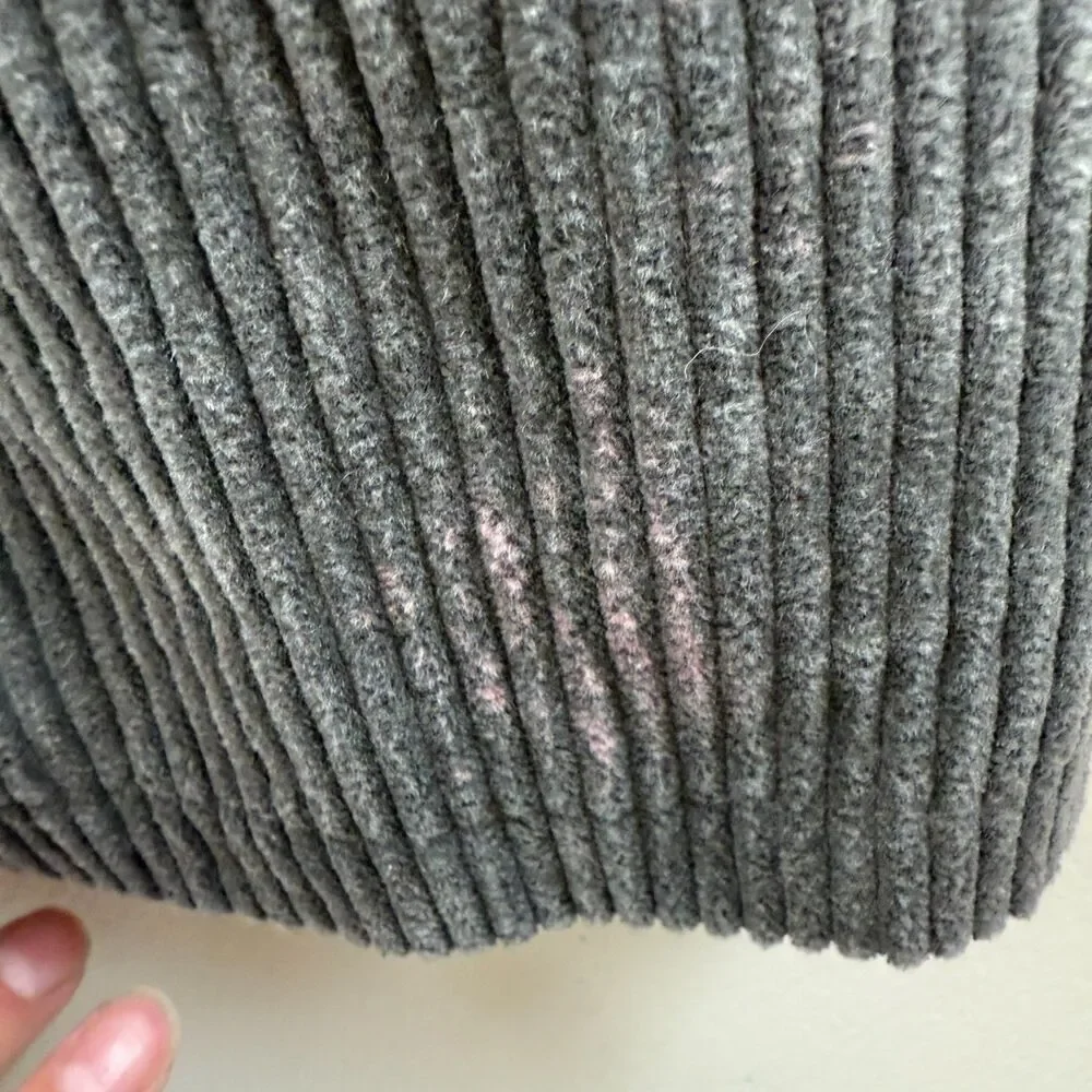 Gudrun Sjoden Gray Corduroy Coat Jacket Button Up Lagenlook Boho Size M - Picture 6 of 16